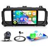 VECHTEL 4G+64G Autoradio Android 15 per Peugeot Expert/Citroën Jumpy III/Toyota Proace 2016, 9'' Incell HD Schermo Tactile co Carplay Android Auto senza Fili GPS WiFi USB Bluetooth FM RDS Retrocamera