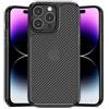 doupi Custodia Ultra Hybrid Compatibile con iPhone 14 PRO Max (6,7 Pollici), Cover per Cellulare in Fibra di Carbonio, Nera
