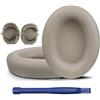 HATOFES Cuscinetti di ricambio per cuffie sovrauricolari Sony WH-1000XM3 (WH1000XM3), in morbida pelle proteica, isolamento acustico, spessore aggiunto (colore oro)