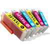LeciRoba 580XXL 581XXL Cartucce per stampanti Canon TR7500 TR8500 TS6100 TS6200 TS6300 TS700 TS8200 TS8350 (6 colori, multicolore, alta resa, processo di controllo di qualità)