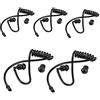 Velaurs Sostituzione del Tubo Acustico Trasparente, Tubo Acustico di Ricambio Nero Morbido Estensibile, per Auricolare Radio per Auricolare walkie-Talkie