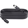 Security-01 Cavo di prolunga da 5 m, presa 5,5 mm x 2,1 mm, DC 5 V 6 V 9 V 12 V 24 V per telecamera di videosorveglianza, illuminatore a infrarossi, stampante, striscia LED, nero