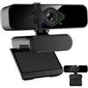 Makerstep Webcam per PC, HD 2K 1080P/30 fps USB Webcam con microfono, visualizzazione a 120 °, girevole, per live streaming, videochiamate, studio, conferenze