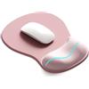 XFSRG Mouse Ergonomico Tappetino Gaming con Poggiapolsi Tappetino per Mouse in Gel Comfort e Supporto per Polso Ideale per Ufficio e Casa (Rosa)