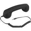 VBESTLIFE Ricevitore Telefonico Vintage, Microfono Ricevitore Cellulare retrò per Tutti gli Smartphone e Computer con Jack da 3,5 Mm (BLACK)