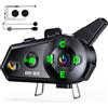 Greatzer Interfono Moto Casco Auricolare Bluetooth Casco Moto Coppia con Doppio Chip per Multitasking Audio Cuffie 1000M Sistema di Comunicazione Casco 2 a 6 Motociclisti Compatibile con Tutti i Caschi