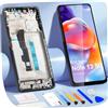 ARSSLY Display LCD per Redmi Note 13 5G Schermo LCD per Xiaomi Redmi Note 13 5G 2312DRAABG 2312DRAABI 6,67 pollici Schermo Sostituzione Digitalizzatore Touchscreen Assemblea con Riparazione (Nero con telaio