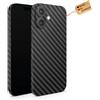 TF Skins Skin compatibile con iPhone 17, pellicola protettiva protettiva completa a 360° con logo scollatura (nero carbonio)