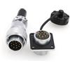 Eonvic WEIPU WS20 12 Pin Aviazione Impermeabile Connettore IP67 Metallo Spina Maschio Femmina Presa Quadrata Filettata Connettore Cavo Montaggio A Pannello