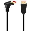 BolAAzuL Cavo DisplayPort ad angolo retto 1.4 4K/144Hz UP Display Port Cable, 8K/60Hz DP 1.4 90 gradi DP cavo maschio a maschio 1,8 m FreeSync G-Sync