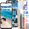 YHX-OU 6.56'' Nero+Telaio Schermo per Oppo A57s CPH2385 LCD Display Touch Screen Digitizer Ricambio Assembly con Utensili Inclusi + Vetro temperato