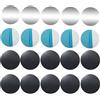 HORREX 20 Pezzi 40 MM Rotondi Magneti Adesivi Adesivo Magnetico Calamita per Cellulare Calamite Adesive Supporto Magnetico Cellulare Auto Piastre in Metallo Autoadesive per Tablet （Argento+Nero）