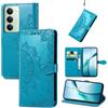 Fertuo Cover per Xiaomi Redmi 15 4G, Custodia Portafoglio a Libro in Pelle Flip Case con Porta Carte, Chiusura Magnetica e Stand [Disegni di Mandala] Interno Silicone Sottile Antiurto, Blu