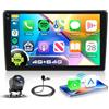 VECHTEL 4G+64G Autoradio Android 15 per VW Touareg 2003-2010, 9'' Incell HD Schermo Tactile co Carplay Android Auto senza Fili, Stereo Auto Supporto GPS Wi-Fi USB Bluetooth Radio FM RDS Retrocamera