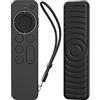 AHASTYLE Custodia per telecomando Apple TV Siri Remote Control 4K 2021, ondulata, antiscivolo, in silicone, per Apple TV 4K 2021 (nero)