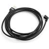 SYSTEM-S Cavo Micro USB 2.0 ad Angolo di 90 Gradi (Sinistra/Maschio) Adattatore Cavo Dati e Cavo di Ricarica 140 cm