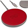 dreem Caricatore wireless magnetico Dreem Empower (Secondi di fabbrica) - Compatibile con MagSafe per dispositivi come iPhone 17, 16, 15, 14, 13, 12 e altri certificati Qi - Pelle vegana premium [ROSSO]