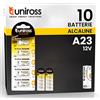 Uniross Pila Batteria MN21 A23 23A 12V Pile Specialistiche Alcaline - 2 Blister Da 5 Batterie