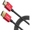 Plehood Cavo HDMI 8K, sottile HDMI 2.1 ad alta velocità 48 Gbps, cavo ultra sottile Φ3,6 mm, 8 K a 60 Hz, Dynamic HDR, eARC, Dolby Vision, compatibile con GH5S, Atomos, NS, 8 KUHD TV, PS5, 0,5 m