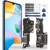 YHX-OU Presa di ricarica per Xiaomi Redmi 10C Dock Connector Port Charger Port Charger Port Microfono Audio Jack Flex Cavo + Strumento di installazione