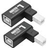 Riertostng Adattatore per stampante USB 2.0 a 90 gradi, angolo sinistro, USB tipo B