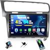 CAMECHO [4G+64G] Android 15 Autoradio per VW Golf 7 MK7 2013-2018 con Wireless Carplay Navi GPS, 10 Stereo 2 Din con Display Bluetooth 5.0 FM/RDS Mirror Link SWC+Telecamera Posteriore+Canbus+Mic