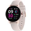 LUNIQUESHOP LSFIT Smartwatch rosa, Orologio fitness da donna con saturimetro (SpO2)/frequenza cardiaca/monitor della pressione, sonno, controllo della musica, Calorie, Android iOS