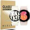 Suoman Diruite 4 Pezzi per Samsung Galaxy Watch 6/5 40mm Vetro Temperato Protettiva Schermo, HD Protettiva Pellicola[Senza Bolle] [Antigraffio]