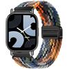 GIOPUEY Cinturini Magnetica Compatibile con Redmi Watch 5 Lite, Cinturino in Morbido Nylon Intrecciato [Unisex] [Traspirante] - Colourful