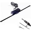 Audioproject A114 - Antenna-per-autoradio + amplificatore fm nautica universale adesiva al parabrezza compatibile per: Toyota Aygo Opel Corsa Fiat Panda Suzuki Peugeot Cooper adapter universe antenna auto corta accessori