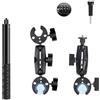NEWFUN Supporto per Videocamera, Accessorio per insta360 x4, Kit per Moto per insta360 x4, X3, X2 Rotazione di 360 Gradi, Supporto per Moto, Compatibile con Più Dispositivi