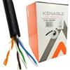 kenable Cavo di rete Ethernet esterno CAT5e-CCA UTP solido 305 m [305 metri] per uso esterno - guaina in PE resistente ai raggi UV e impermeabile