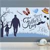 BOXOB Banner di Sfondo per la Festa del Papà, 180x110 cm Grande Sfondo in Poliestere per la Festa del Papà Oggetti di Scena Fotografici Tovaglie Decorazioni Feste