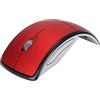 Jectse Mouse Pieghevole, Mouse Ad Wireless 2.4G con Ricevitore USB, Mouse per Computer Ergonomico Portatile Ultra Sottile Regolabile da 1600 DPI per L'home Office(rosso)