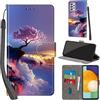PHINIENLAND Cover per Samsung Galaxy A33 5G Case PU Pelle Custodia [Kickstand] [Chiusura magnetica] [Slot per Schede], Portafoglio Flip Custodia per Samsung A33 5G,Montagna