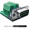 iYueMps DB9 Breakout Connettore 9 pin maschio a vite terminale Breakout | Modulo di segnale RS232 senza saldatura, adattatore connettore D-Sub a 9 pin per debug di comunicazione