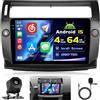 Hikity 4+64G Autoradio Android per Citroen C4 2004-2009 Wireless Carplay 9''Incell Schermo per Auto Android Auto WiFi Touchscreen Bluetooth5.0 GPS Retrocamera