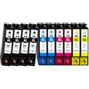 Druckerparadies 10 cartucce XL per stampante con Chip e Indicatore di livello per Epson WorkForce 2010, WF 2510, WF WF-2510WF WF-2010 W, WF, WF 2520, WF-2540, WF - 2530, WF-2520NF, WF-2650DWF, WF WF-2660DWF