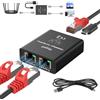 Mygatti Switch Ethernet Gigabit 2 Porte RJ45 10/100/1000Mbps, Alimentazione USB-C inclusa, Doppia porta funzionante contemporaneamente, Compatibile con Router, PC, TV, Decoder, Set-top Box, Hub