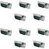 iYueMps 10pcs DB9 porta seriale maschio a saldare, 9 pin D-Sub DB9 connettori PCB RS232 tipo di saldatura seriale (10 x maschio)