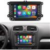 Road Top Carplay Autoradio, 7 pollici Linux Car Radio Touchscreen per VW/Volkswagen/Skoda/Seat, Supporto Carplay/Android Auto/Mirrorlink, Mantenimento dei controlli OEM