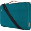 DOMISO Custodia PC Portatile 15,6 Pollici,Borsa Custodia per 16 Pollici MacBook Pro M4/M3/M2/M1 Pro/Max A3403 A3186 A2991 A2780,Dell XPS 16,15,6 Pollici Acer HP Asus Laptop con spallacci,Turchese