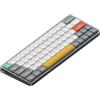 nuphy Air60 V2, mini tastiera meccanica senza fili, con illuminazione, supporto QMK/VIA, compatibile con Windows/Mac OS/Linux per Bluetooth 5.1/2.4 GHz/(USB-C), grigio Gateron Moss Switch
