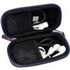 GUBEE Difficile Viaggio Caso Custodia per Auricolari e Lettore MP3 Bluetooth Player,Scatola di immagazzinaggio per Airpods Cavi USB e Altri dispositivi elettronici Cavi (Nero)