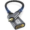 ziwodiv Adattatore Micro HDMI to HDMI, 4K@60Hz HDMI a Micro HDMI cavo adattatore supporta Ethernet 3D ARC HDR, Micro HDM I compatibile con Raspberry Pi 5/4, Hero, Yoga, PS4/5, ODROID