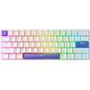 DrunkDeer Tastiera meccanica da gioco G60 a scatto rapido TKL Tastiera con interruttore magnetico RGB PBT Keycaps Compatto 60% Layout 61 tasti USB cablata, bianco
