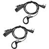 HYS Cuffie radio compatibili con Baofeng UV-5R UV-82 BF-888S Quansheng Kenwood Wouxun, Pinganello per Walkie-Talkie a 2 pin (K-2)
