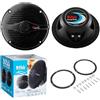 GK SOUND KIT SET PER BOSS AUDIO SYSTEMS MR50B 2 altoparlanti marini 2 vie neri 5,25 13,5 cm 135 mm, 75 watt rms 150 watt max, impermeabili, mare piscina barca hotel, a coppia + accessori omaggio