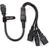 ZBLZGP Cavo di prolunga IEC 320 C14 su presa 4XC13, da C14 a 4 x C13 UPS/PDU Y tipo splitter, 250 V/10 A (C14-3xC13 60 cm)