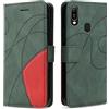 KKEIKO Cover Compatibile con Huawei Y6 2019 / Honor 8A, Antiurto Custodia in PU Pelle, Magnetico Protettiva Cover a Libro per Huawei Y6 2019 / Honor 8A, Verde